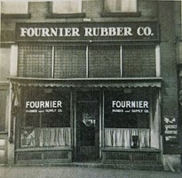 A historical photo of Fournier Rubber & Supply Company’s business.