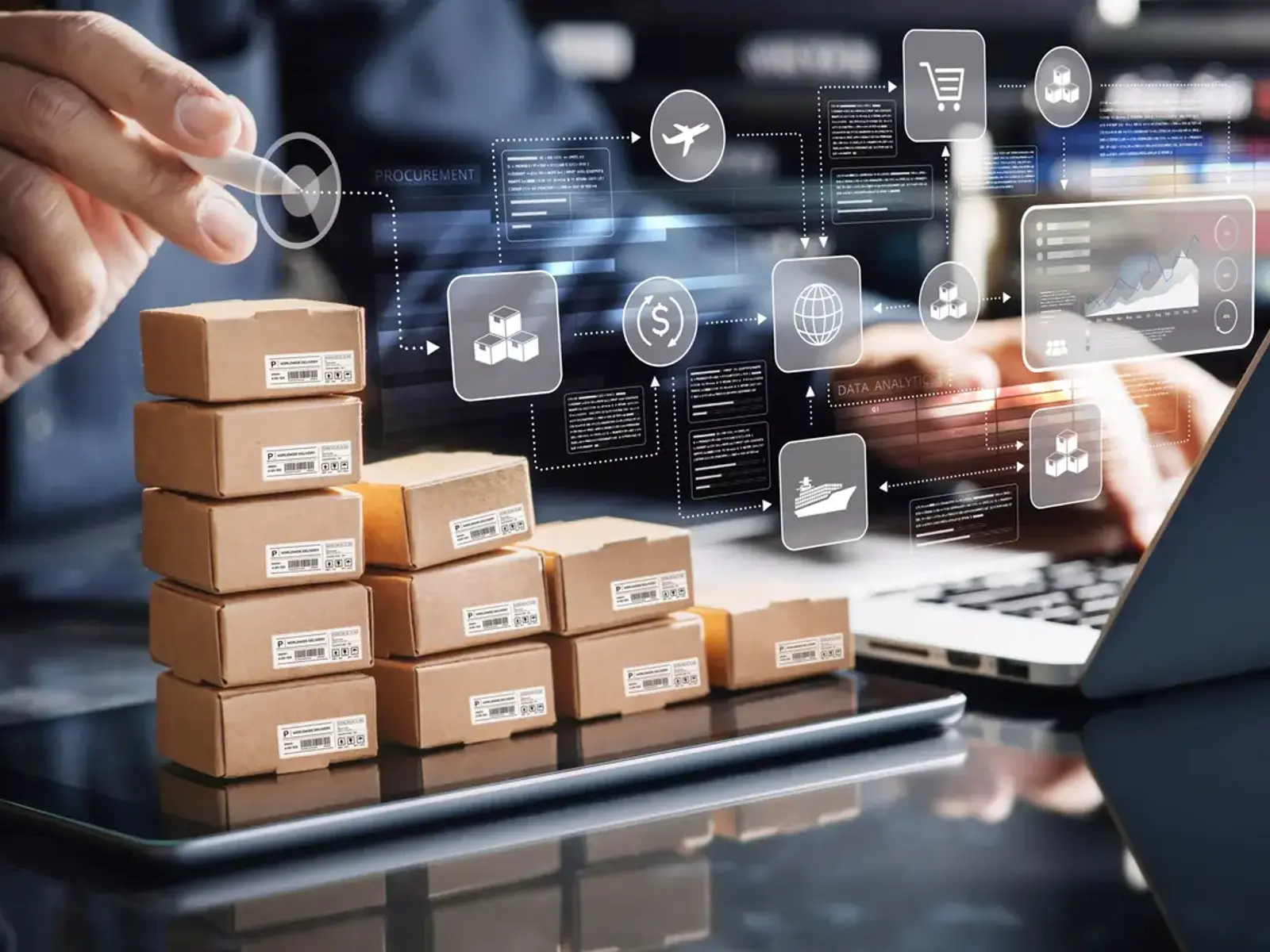 A distributor using distribution ERP for their business.