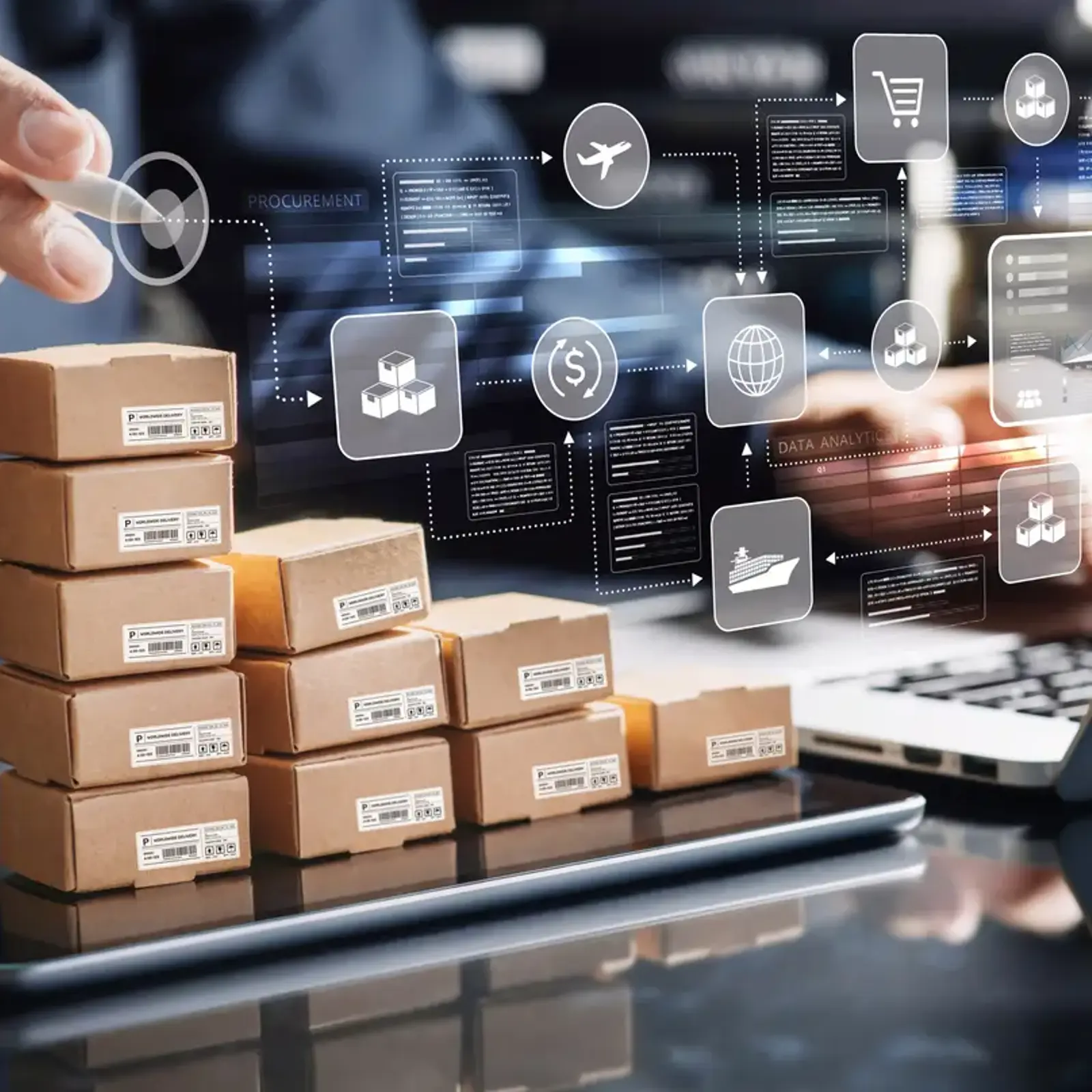 A distributor using distribution ERP for their business.